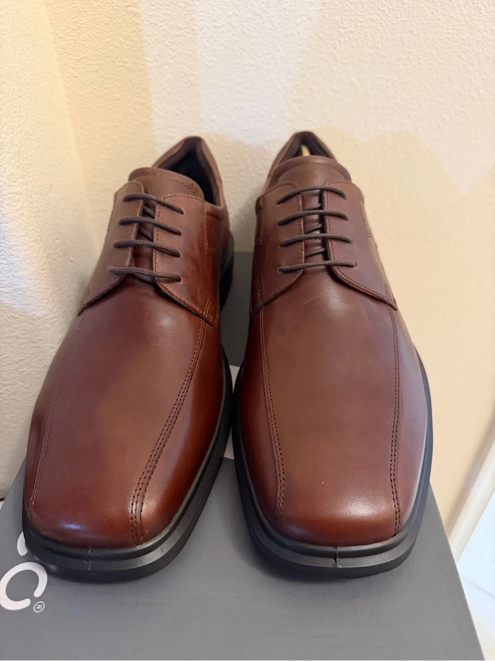 ECCO Helsinki 2 Men's Leather Derby Dress Shoes | Mink Brown size 12-12.5 (US)